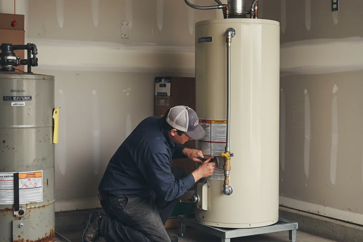 Water heater and shutoff valve replacement in Paige